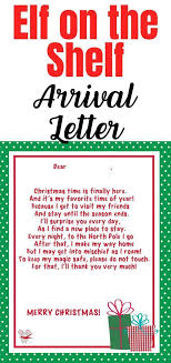 Elf On The Shelf Arrival Letter Elfontheshelfideasforkids First Time Free Print Arrival Elf Elfontheshelfid In 2020 Welcome Letters Elf On The Shelf Lettering