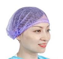 CE Disposable Bouffant Clip Mob Cap Double Elastic Medical Mob Clip Cap