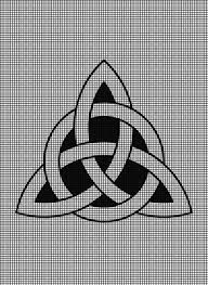 Celtic knot heart in green counted cross stitch pattern. Celtic Knot Counted Cross Stitch Patterns