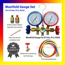 Maybe you would like to learn more about one of these? Manifold R134 Double Gauge Quick Coupler R134a Gas Meter Air Cond Aircon Air Conditioner Aircond Kereta Car Shopee Malaysia