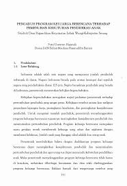 Check spelling or type a new query. Https Media Neliti Com Media Publications 282532 Pengaruh Program Keluarga Berencana Terh 6fd3d01f Pdf