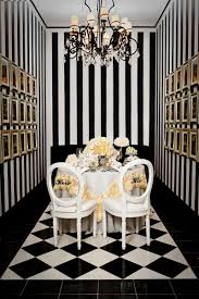 Black And White Dining Room Stripes Stripes And More Stripes Stripes Black White Diningroom Diningroomideas De Black And White Dining Room White Dining Room Black And White Decor