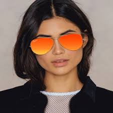 William Pilot Orange Gold Sunglasses