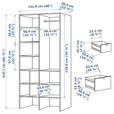 Visthus Grey White Wardrobe 122x59x216 Cm Ikea Ikea Clothes Rail Cleaning Clothes
