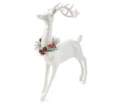 Winter Wonder Lane White Glitter Resin Deer Tabletop Decor Big Lots In 2021 White Reindeer Decor Reindeer Decorations Deer Decor