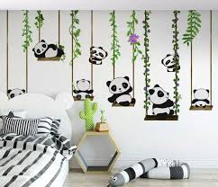 Kids Wallpaper Panda Wall Mural Animal Wall Art Nursery Wall Decor Girls Boys Bedroom Childroom Nursery Wall Decor Girl Nursery Wall Murals Wall Painting Decor