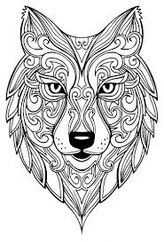 Grand Loup Coloriages D Animaux 100 Mandalas Zen Anti Stress For Mandala A Colorier Anima Coloriage Loup Coloriage Zen Animaux Coloriage Mandala Animaux