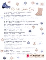 Buzzfeed staff can you beat your friends at this quiz? Free Printable Winter Trivia Quiz With Answers
