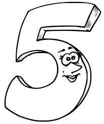 Practice writing the word five coloring page. Number 5 With Face Coloring Page Free Printable Coloring Pages For Kids