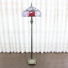 Stehleuchte Retro Stil Bunte Rose Design 2 Flammig