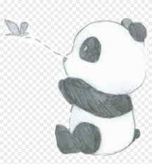 Draw a curved line extending from the top of the oval, passing outside the shape and across the bottom, and returning to the top. 7 Best Pandas Images Easy Cute Panda Drawing Clipart 2374695 Pikpng