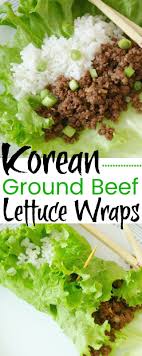 Korean Ground Beef And Rice Lettuce Wraps Recipe Recipe In 2020 Korean Ground Beef Wrap Recipes Lettuce Wrap Recipes