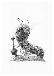 Black Alice In Wonderland Drawing Alice In Wonderland Caterpillar Pencil Drawing Etsy Alice In Wonderland Drawings Alice In Wonderland Artwork Caterpillar Alice In Wonderland