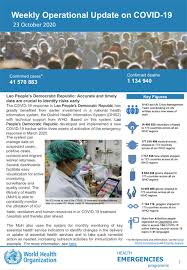 Because most coronavirus vaccines require two doses, many countries also report the number of people who have received just one dose and the number who. Weekly Operational Update On Covid 19 23 October 2020