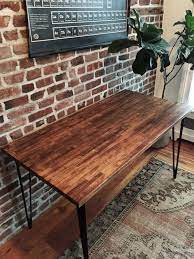 Ikea Hack Desk Butcher Block Black Hairpin Legs Ikea Desk Hack Butcher Block Desk Ikea Butcher Block