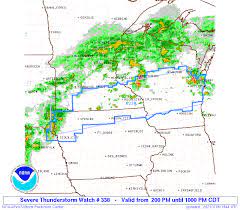 The national weather service has issued severe thunderstorm watch. Severe Thunderstorm Watch Until 10 P M Includes Southern Minnesota Mpr News