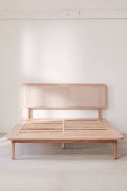 marte platform bed modern bedroom set caned headboard decor
