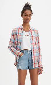 Ultimate Boyfriend Button Back Shirt Multi Color Levi S Us
