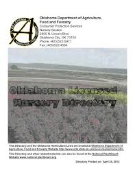Pest control is best achieved with an integrated pest management plan using a range of biological, chemical, mechanical, physical or. Nursery License Directory Oklahoma Department Of Agriculture