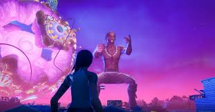 Travis scott realizou vários shows virtuais ao vivo no videogame fortnite battle royale de 23 a 25 de abril de 2020, com base nas músicas de seu álbum astroworld. Fortnite S Travis Scott Event Drew Over 27 Million Players Polygon