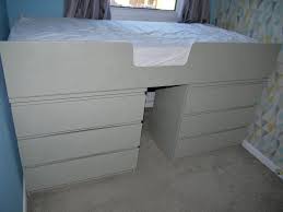 Ikea Malm Drawers Hack Turning From Drawers Into A Raised Single Bed Spray Painted With Valspar Spray Paint Bedroom Ikea Malm Bett Malm Bett Ikea Bett Hack