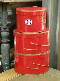 Hat Boxes As A Catch All Vintage Hat Boxes Hat Boxes Red Room Decor
