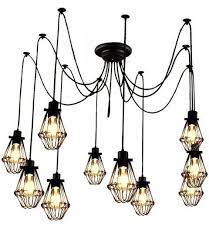 Shop latest black industrial chandelier online from our range of lights & lighting at au.dhgate.com, free and fast delivery to australia. Industrial Cage Pendant Chandelier 5 7 9 Or 14 Pendant Chandelier Black Wire Shade Hanging Pendants Industrial Bathroom Black Chandelier Cage Pendant Light Pendant Chandelier