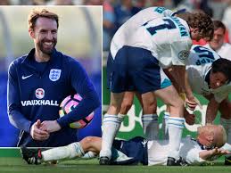 Paul gascoigne and his dentist chair celebration with team mates after scoring against scotland in euro 96. Paul Gascoigne Prepared For England Vs Scotland Euro 96 Clash By Fishing In The Wembley Bath Reveals Gareth Southgate Daily Record