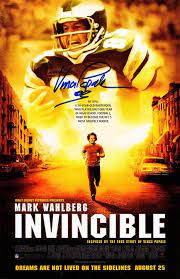 Vince Papale Signed Invincible Movie Poster In 2021 Football Movies Invincible Movie Good Movies