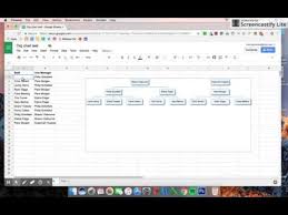 creating easy organisational charts in google sheets