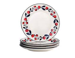 Service for 4 four 10.9 (27.7 cm) dinner plates four 8.6 (21.8 cm) salad plates four 6.4 (16.3 cm) bowls four 14 oz mugs porcelain dinnerware set is microwave and oven safe to 450 degrees dishwasher safe for easy cleanup 100% porcelain China Ceramic Dessert Plates Cherries Series 8 Inch Dinner Plates Oven Safe Thanksgiving Plates On Global Sources Ceramic Dessert Plates 8 Inch Dinner Plates Elegant Porcelain Dish