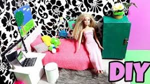 العاب بنات اصنعي غرفه نوم لعبه باربي المدهشه Diy Barbie Doll Bedroom Youtube