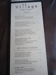 Another cocktail that goes for a hint of mint after dinner. Dessert And After Dinner Drinks Menu Picture Of Village Social Asheville Tripadvisor