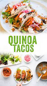 Loaded Quinoa Tacos A Couple Cooks Recipe Vegetarian Tacos Recipes Stuffed Peppers Vegetarian Tacos