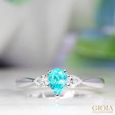 Brazil Paraiba Tourmaline Engagement Ring In 2020 Paraiba Tourmaline Engagement Ring Jewelry Rings Engagement Custom Engagement Ring