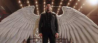 Young witch with scythe isolated on white. Lucifer Gif Lucifer Morningstar Lucifer Lucifer Gif