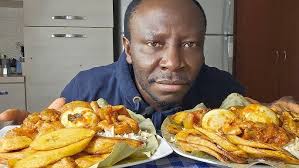 ASMR delicious assorted meat rice with fried plantain #eatingasmr #mukbang  #asmr