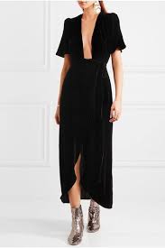Black Velvet Wrap Dress Reformation Velvet Wrap Dress Dresses Wrap Tie Dress