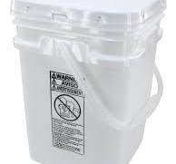 4 Gallon Square Bucket with Snap On Lid