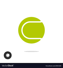 Tennis Ball Icon Symbol Isolated On White Vector Image Ad Icon Symbol Tennis Ball Ad Logo Design Vector Free Art Logo