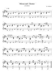 Minecraft sweden virtual piano sheets ● song: Minecraft Theme Sweden Calm Sheet Music For Piano Solo Musescore Com