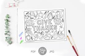Create a simple diy gratitude journal to record your blessings list or to journal you way through the bible. Thanksgiving Coloring Pages Give Thanks With A Grateful Heart Cornuc By Artisan Craft Svg Thehungryjpeg Com