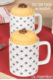 Mug Cake Au Nutella Recette Recette Mugcake Nutella Gateau Tasse