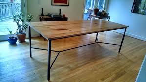 Solid red oak, stain & metal square legs (other leg options available as well) finish: Buy Hand Crafted Quartersawn Oak Dining Table Made To Order From Five Fork Studio Custommade Com