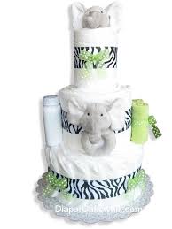 Safari Elephant Baby Diaper Cake At Best Prices
