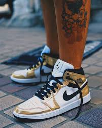 Gold branding, a white midsole atop a translucent outsole completes the design. Where To Buy The Patent Leather Air Jordan 1 High Black Metallic Gold House Of Heat