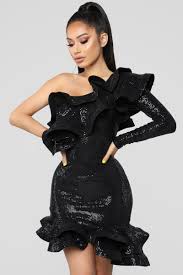Throwin Shade Ruffle Dress Black Beautiful Black Dresses Black Dress Short Silver Prom Dress