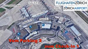 You can contact the airport via phone at +41438162211 and fax at 41438165010. Zurich Airport Walking From Parking P2 To Check In 1 Youtube