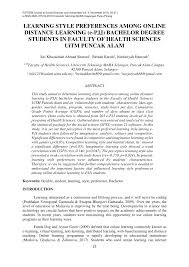 Cara permohonan pjj usm 2021 online. Pdf Learning Style Preferences Among Online Distance Learning E Pjj Bachelor Degree Students In Faculty Of Health Sciences Uitm Puncak Alam