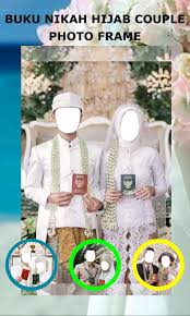 Aug 03, 2020 · foto buku nikah merupakan salah satu persyaratan wajib yang harus dilengkapi sebelum mengajukan status pencatatan pernikahan ke kua. Buku Nikah Hijab Couple Photo Frame For Android Apk Download